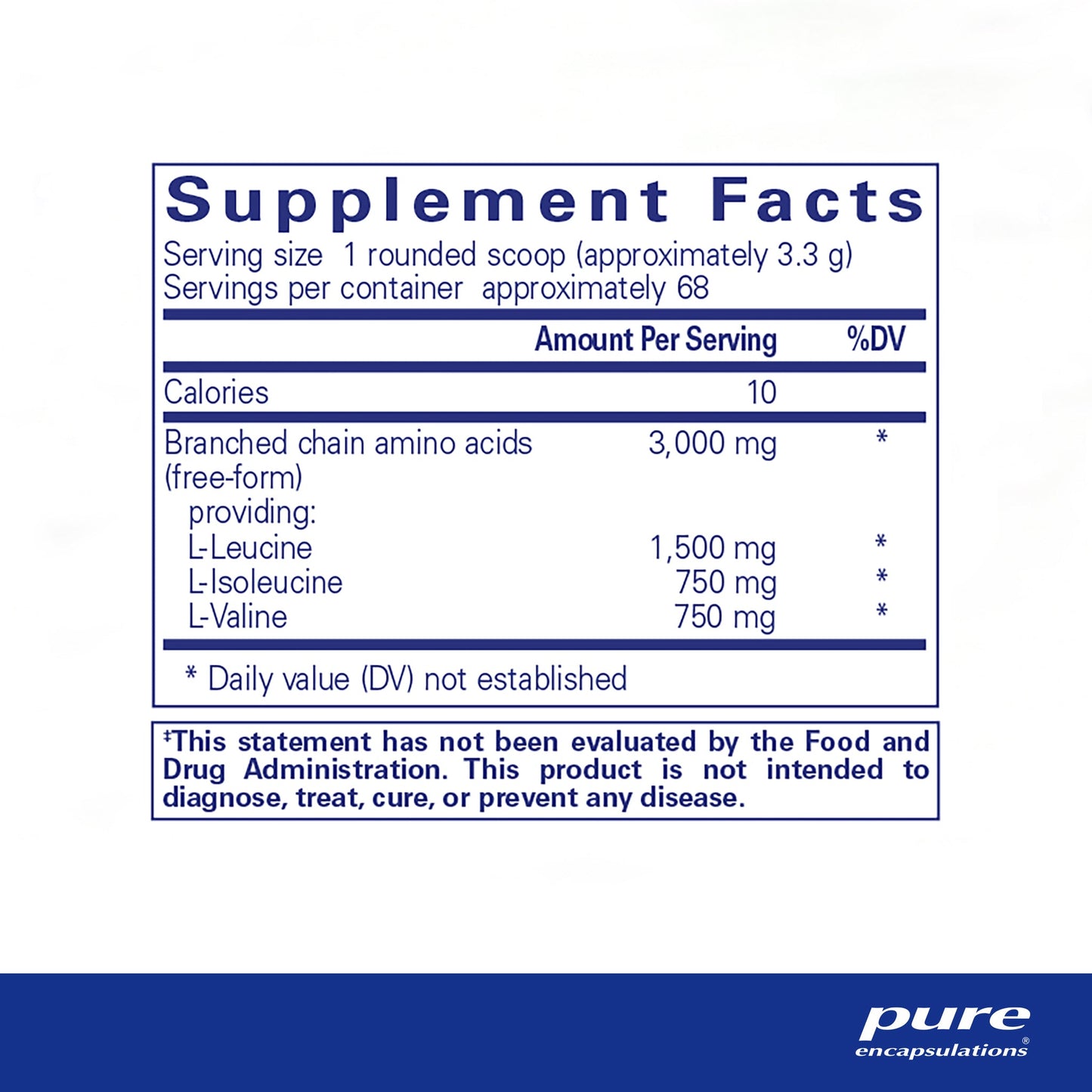 Pure Encapsulations BCAA Powder 227g