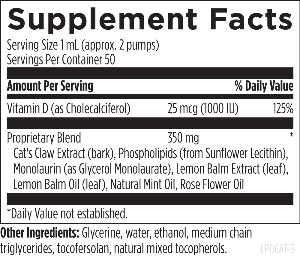 Designs for Health Liposomal Cat's Claw Synergy 50mL