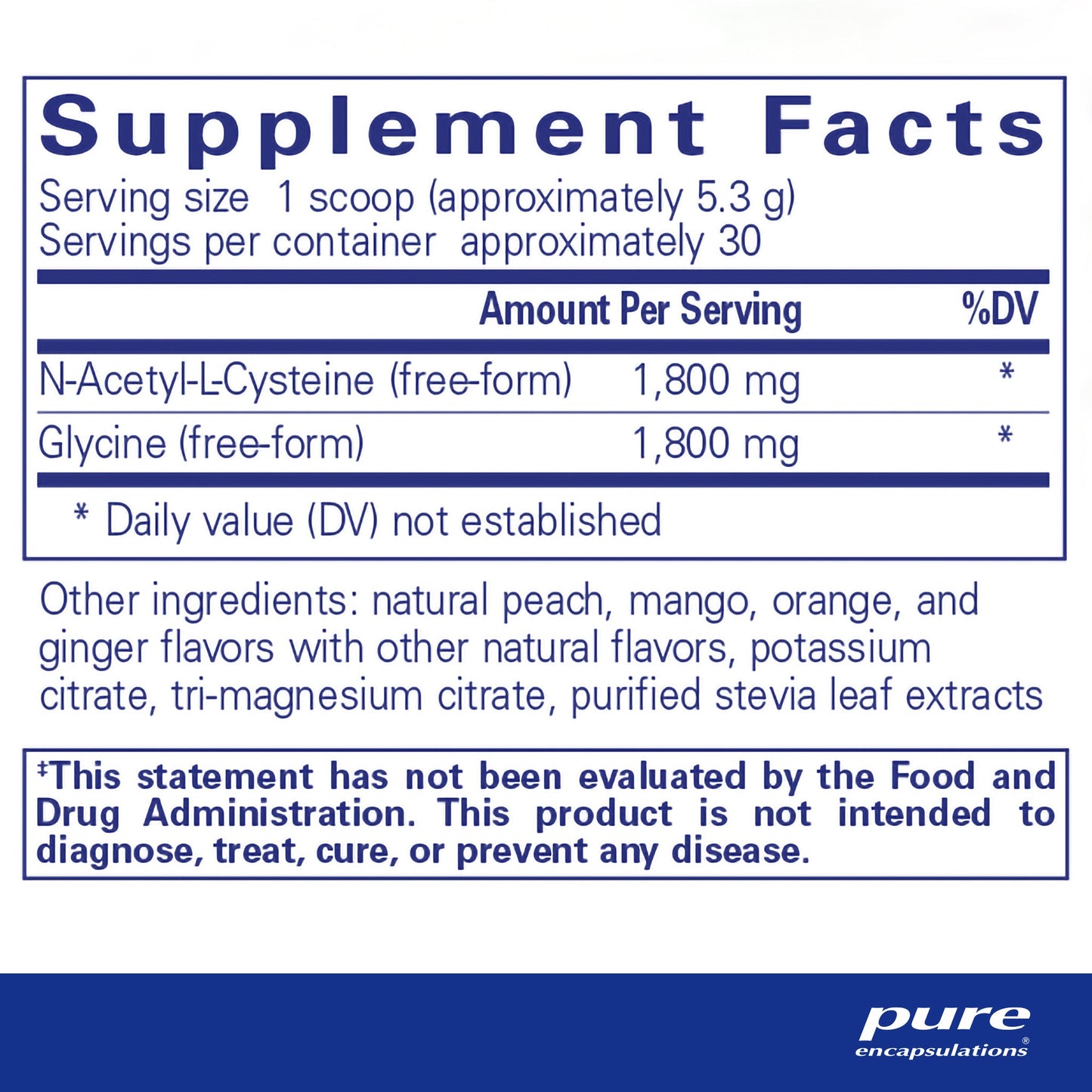 Pure Encapsulations NAC+Glycine Powder