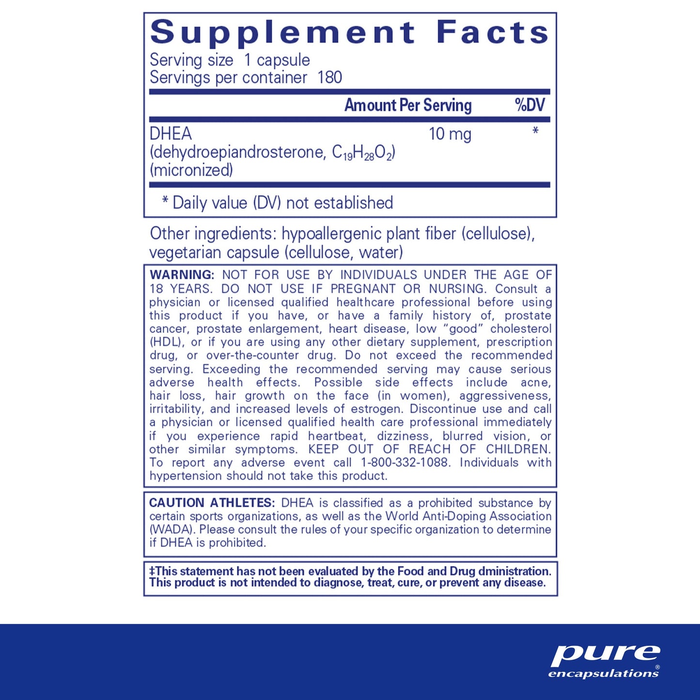 Pure Encapsulations DHEA 5mg 180