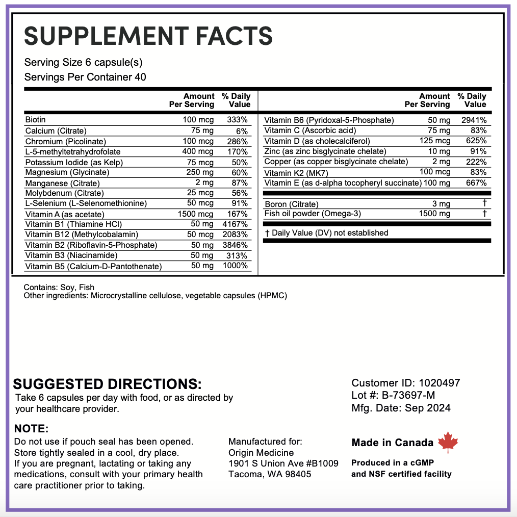 OM Foundations One + Fish Oil