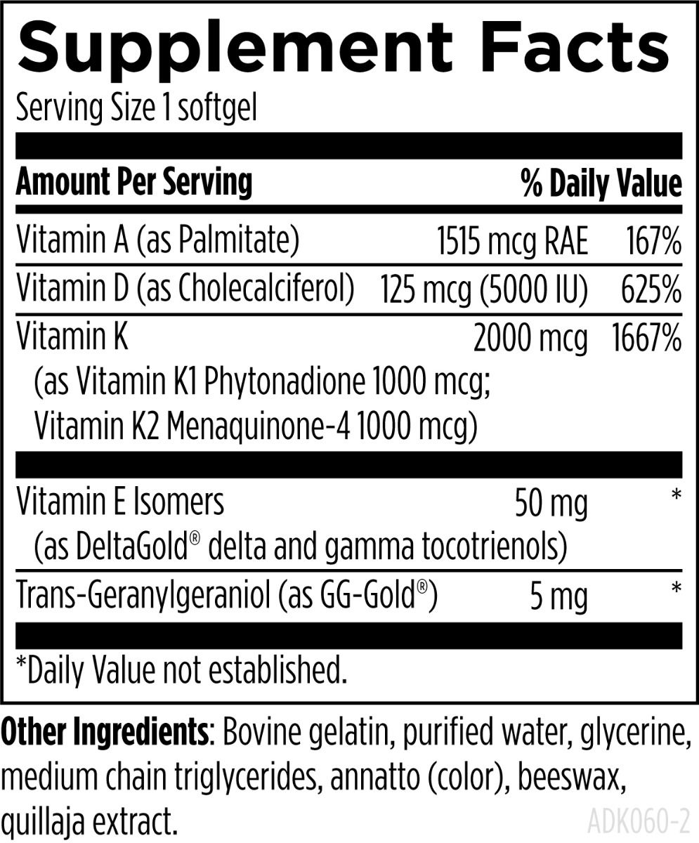 Designs For Health ADK Evail 60 Softgels