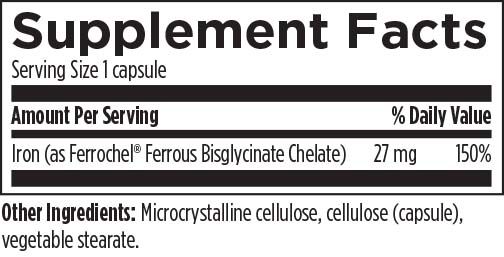 Designs for Health Ferrochel Iron Chelate 120 capsules