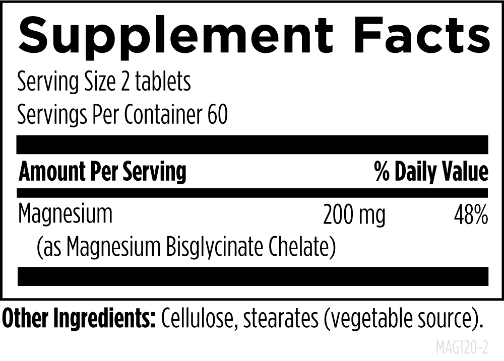 Designs for Health Magnesium Chelate 120 tablets