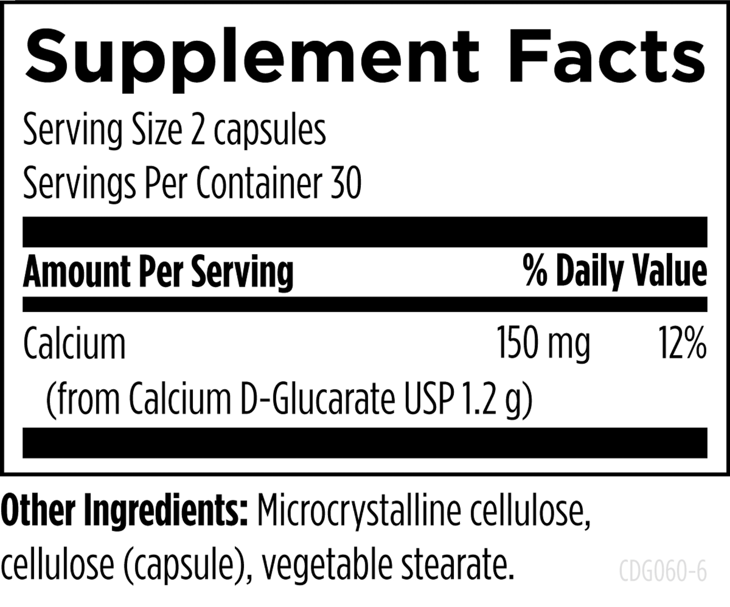 Designs for Health Calcium d-Glucarate, 60 vegetarian capsules