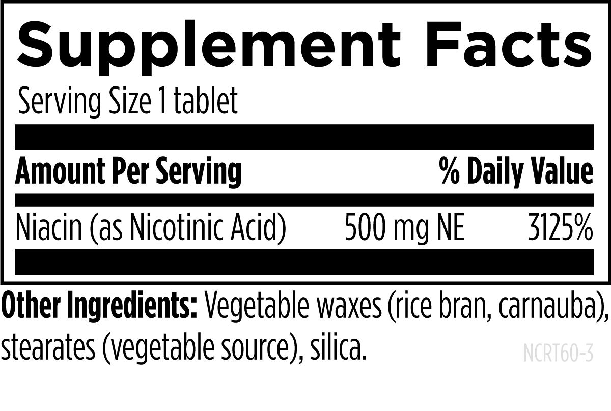 Designs for Health Niacin CRT 500mg 60 tablets